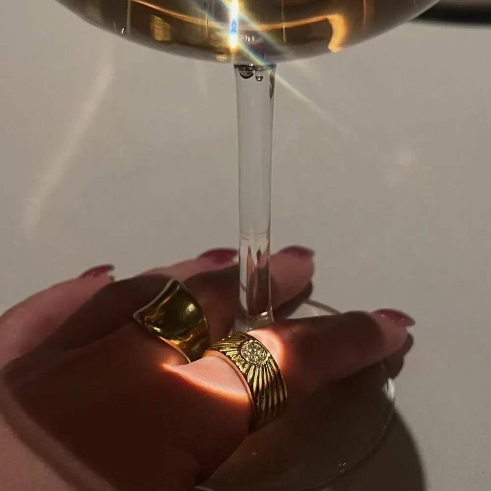 New! “Soline” Ribbed Gold Ring